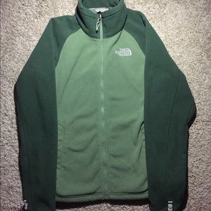 Light green dark green North Face